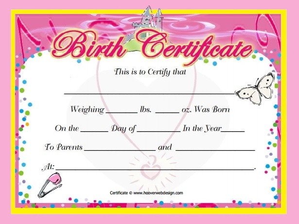 Birth Certificate Template