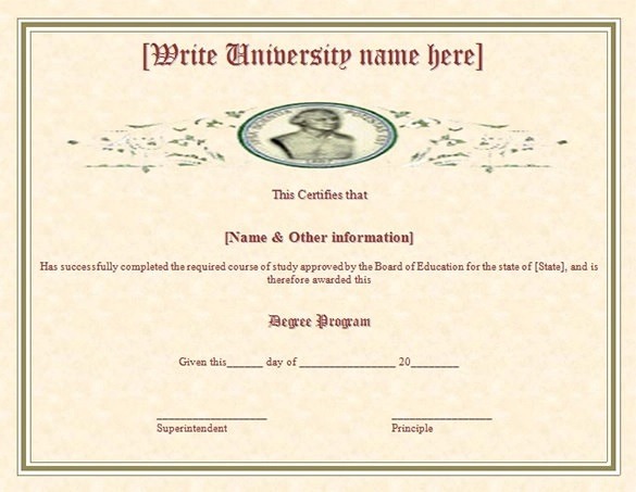 Degree Certificate Template