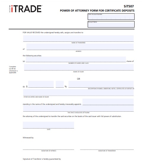 Certificate of Deposit Template