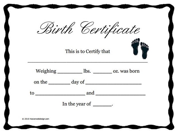 Birth Certificate Template