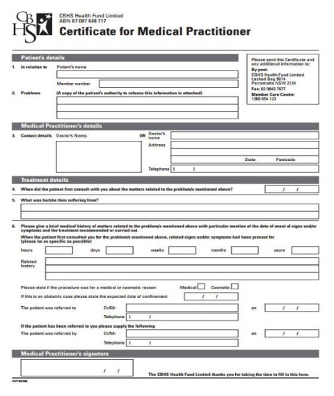 medical certificate template