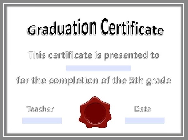 Free Graduate Certificate Template