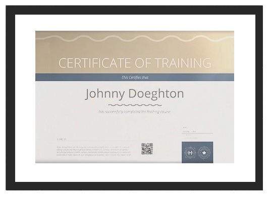 Training Certificate Template