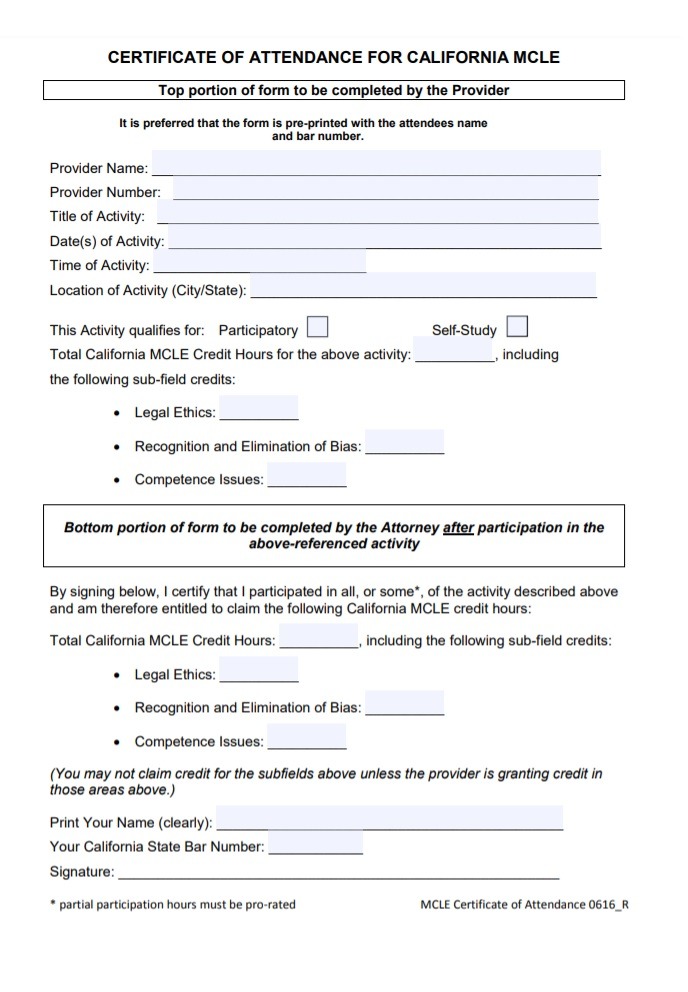 Perfect Attendance Certificate template