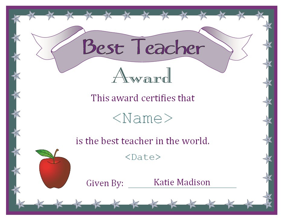 Best Teacher Certificate Template Free Certificate Templates Best Teacher Certificate Template Free Certificate Templates